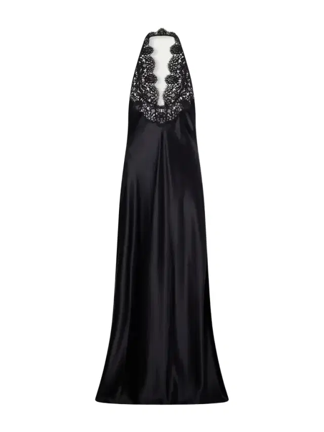 Noemie Lace-trimmed Silk-satin Halterneck Midi Dress Noemie Lace-trimmed Silk-satin Halterneck Midi Dress