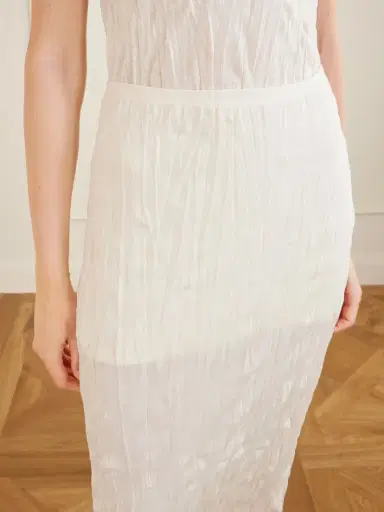 TOTEME Crinkled Knit Viscose Midi Skirt | Thumbnail 5 TOTEME Crinkled Knit Viscose Midi Skirt | Thumbnail 5