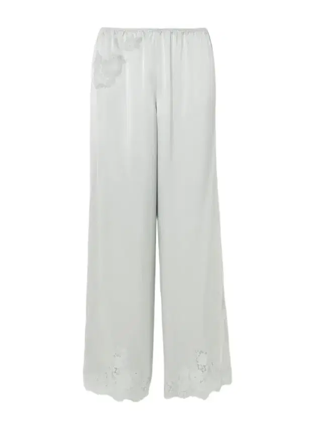 Lavon Lace-trimmed Silk-satin Wide-leg Pants