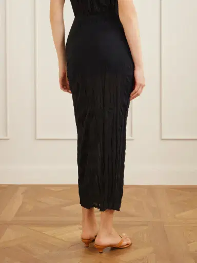 TOTEME Crinkled Knit Viscose Midi Skirt | Thumbnail 4 TOTEME Crinkled Knit Viscose Midi Skirt | Thumbnail 4