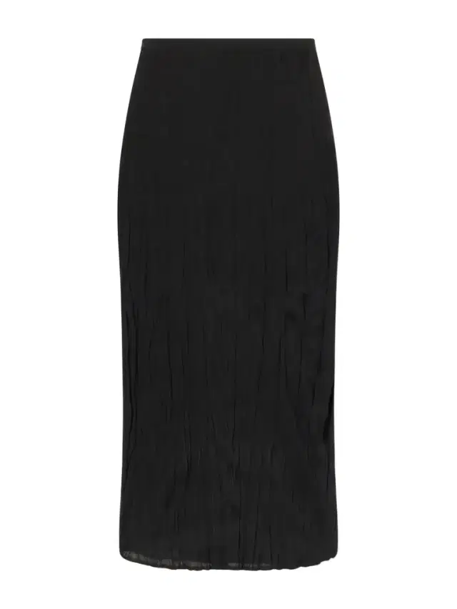 Crinkled Knit Viscose Midi Skirt