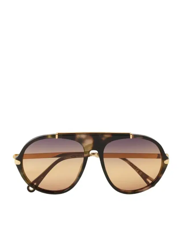 Chloé Aly Aviator-frame Acetate Sunglasses