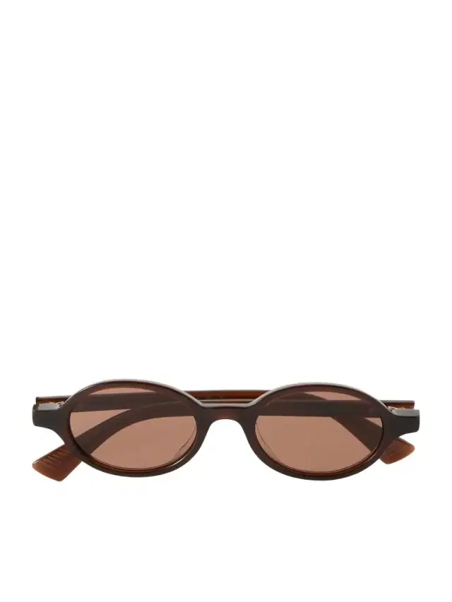 Round-frame Acetate Sunglasses