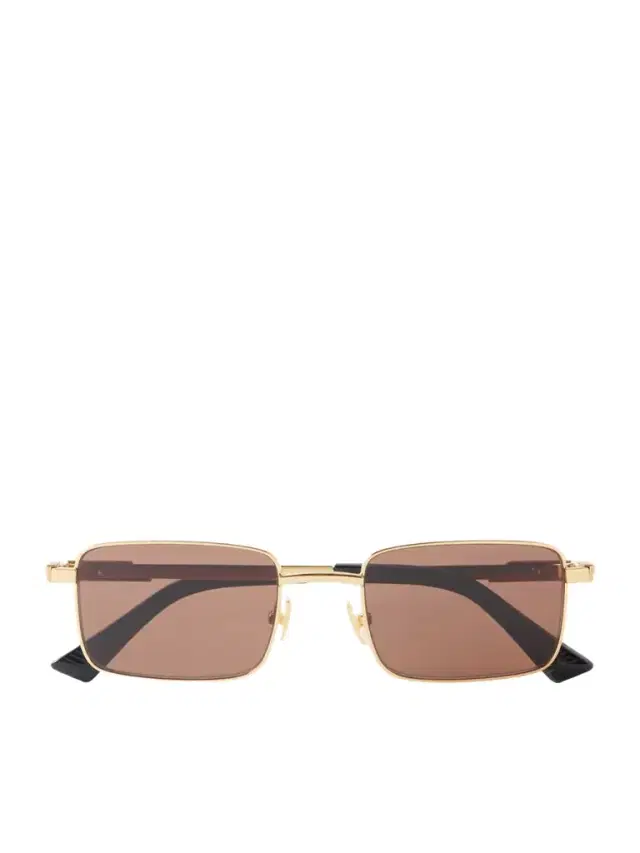 Square-frame Metal Sunglasses