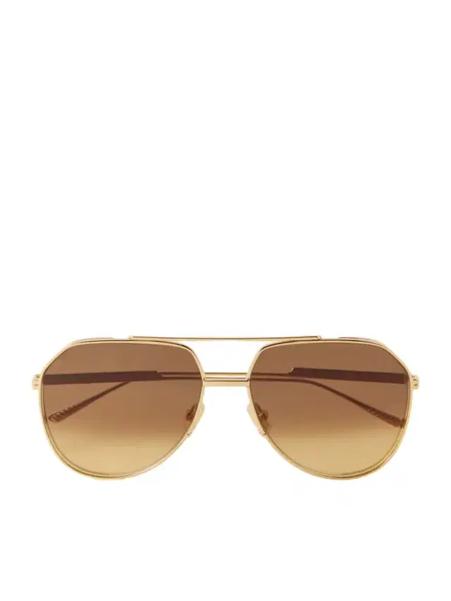 Aviator-style Metal Sunglasses