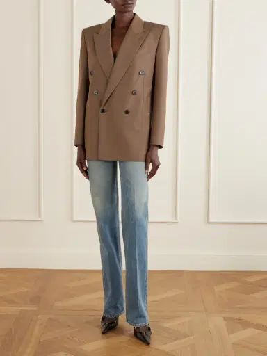 Saint Laurent Double-breasted Wool And Mohair-blend Blazer | Thumbnail 2