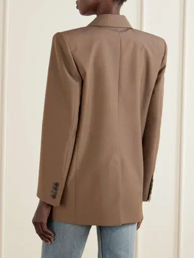 Saint Laurent Double-breasted Wool And Mohair-blend Blazer | Thumbnail 3