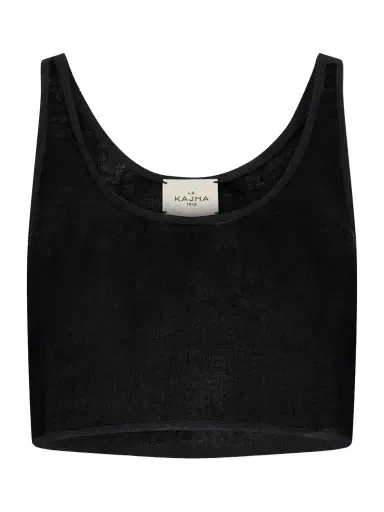 Le Kasha Tahta Cropped Linen Top | Thumbnail 1