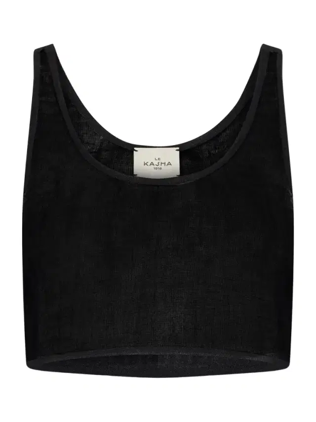 Le Kasha Tahta Cropped Linen Top
