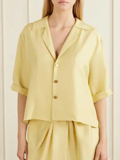Le Kasha Abnus Cropped Silk Shirt | Thumbnail 3 Le Kasha Abnus Cropped Silk Shirt | Thumbnail 3