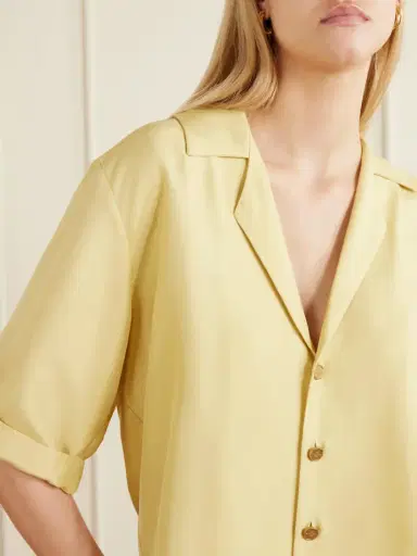 Le Kasha Abnus Cropped Silk Shirt | Thumbnail 5 Le Kasha Abnus Cropped Silk Shirt | Thumbnail 5
