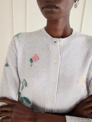 BERNADETTE Clemence Wool-blend Floral-patterned Cardigan | Thumbnail 5 BERNADETTE Clemence Wool-blend Floral-patterned Cardigan | Thumbnail 5
