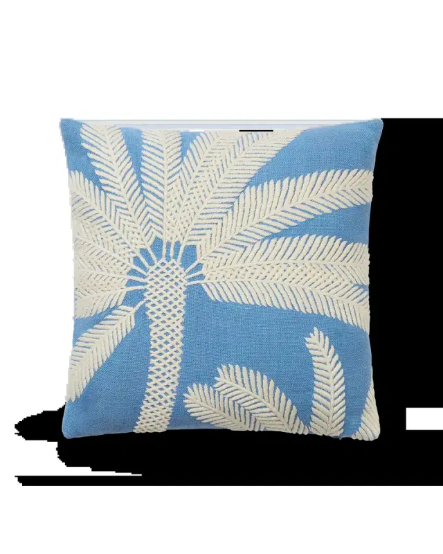 Emporio Sirenuse Offset Palm Embroidered Cushion Cover