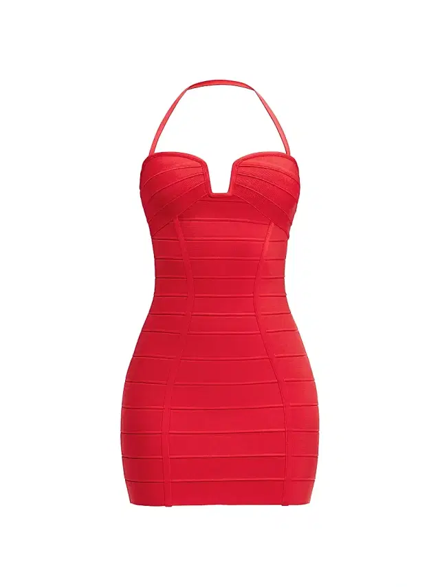Hervé Léger Women's Holly Bandage Minidress - Chili
