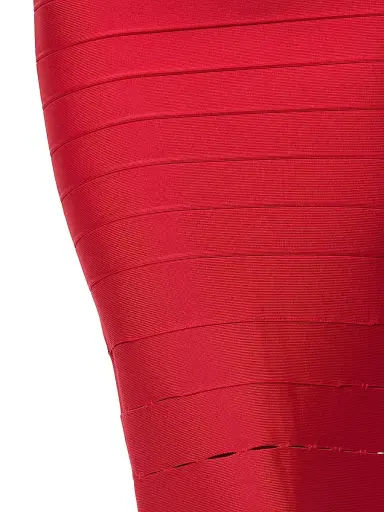 Hervé Léger Women's Cassidy Bandage Strapless Midi-Dress - Chili - Size XXS | Thumbnail 8 Hervé Léger Women's Cassidy Bandage Strapless Midi-Dress - Chili - Size XXS | Thumbnail 8