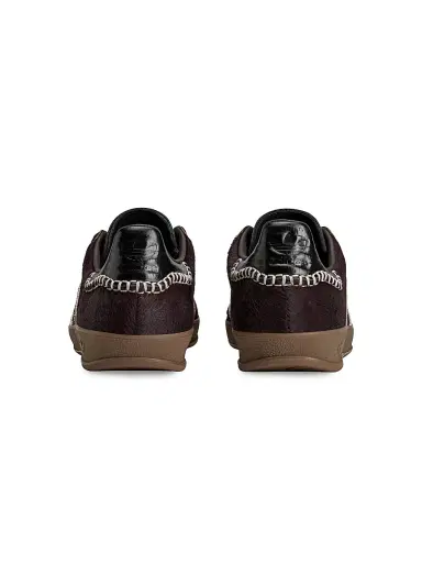 adidas Men's  X Wales Bonner Gazelle Pony Hair Low-Top Sneakers - Aurora Coffee | Thumbnail 3