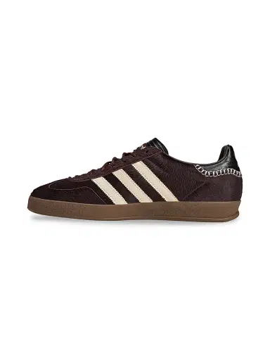 adidas Men's  X Wales Bonner Gazelle Pony Hair Low-Top Sneakers - Aurora Coffee | Thumbnail 6