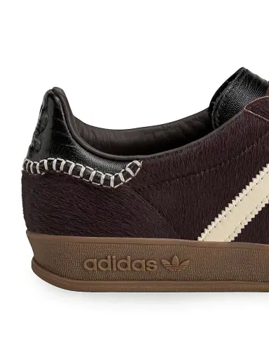adidas Men's  X Wales Bonner Gazelle Pony Hair Low-Top Sneakers - Aurora Coffee | Thumbnail 7
