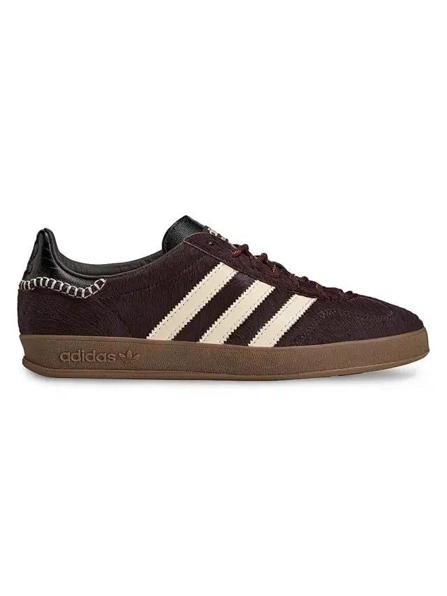 adidas Men's  X Wales Bonner Gazelle Pony Hair Low-Top Sneakers - Aurora Coffee
