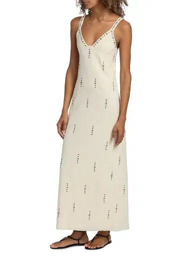 rag & bone Women's Aubrey Grommet-Embellished Maxi Dress - | Thumbnail 4 rag & bone Women's Aubrey Grommet-Embellished Maxi Dress - | Thumbnail 4