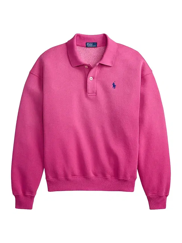 Polo Ralph Lauren Women's Cotton-Blend Fleece Polo Sweatshirt - Accent Pink