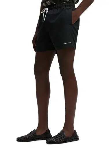 Ralph Lauren Purple Label Men's Amalfi Linen Swim Trunks - Classic Black | Thumbnail 4 Ralph Lauren Purple Label Men's Amalfi Linen Swim Trunks - Classic Black | Thumbnail 4