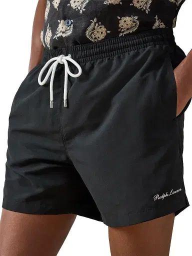 Ralph Lauren Purple Label Men's Amalfi Linen Swim Trunks - Classic Black | Thumbnail 7 Ralph Lauren Purple Label Men's Amalfi Linen Swim Trunks - Classic Black | Thumbnail 7
