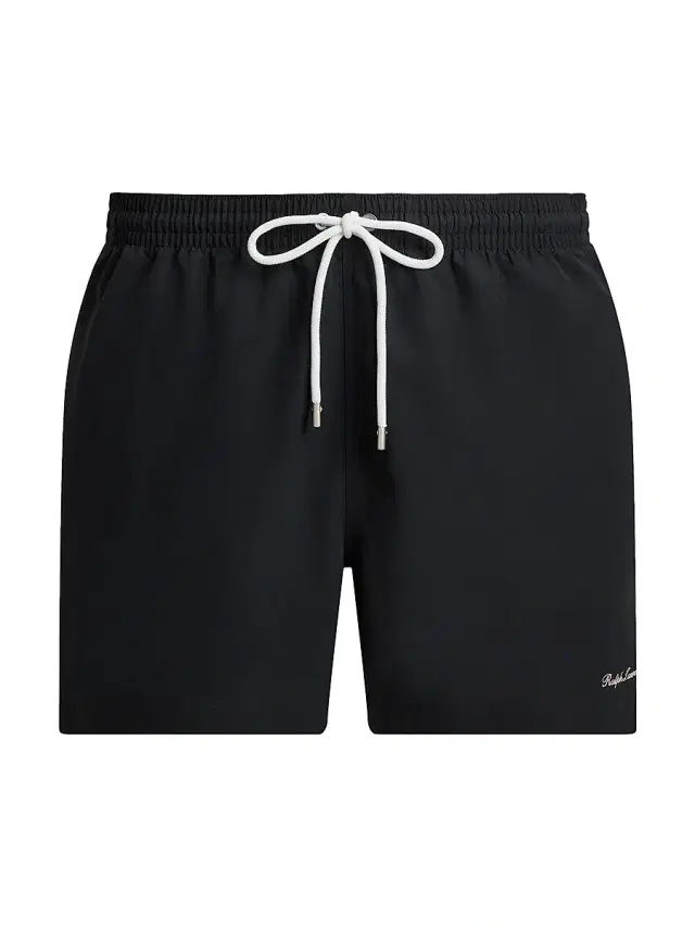 Men's Amalfi Linen Swim Trunks - Classic Black