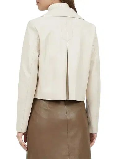 Gorski Women's Select Nappa Leather Bolero - Ivory - Size Large | Thumbnail 5