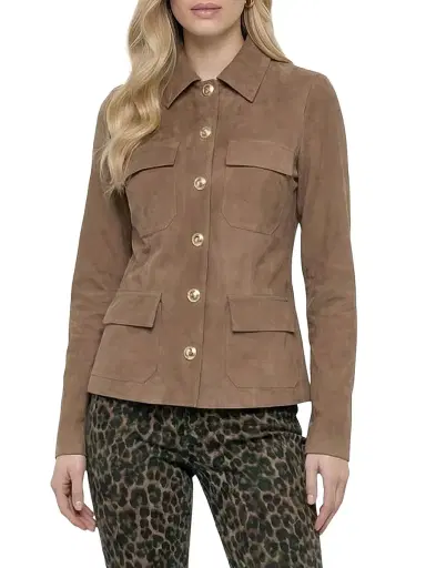 Gorski Women's Select Metis Suede Jacket - Camel - Size Large | Thumbnail 2 Gorski Women's Select Metis Suede Jacket - Camel - Size Large | Thumbnail 2