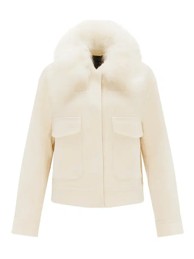 Gorski Women's Select Cashmere and Wool Blend Jacket with Detachable Goat Collar -