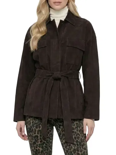 Gorski Women's Select Metis Suede Jacket, Belt - Espresso - Size Large | Thumbnail 2 Gorski Women's Select Metis Suede Jacket, Belt - Espresso - Size Large | Thumbnail 2