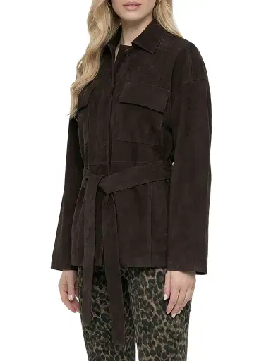 Gorski Women's Select Metis Suede Jacket, Belt - Espresso - Size Large | Thumbnail 3 Gorski Women's Select Metis Suede Jacket, Belt - Espresso - Size Large | Thumbnail 3