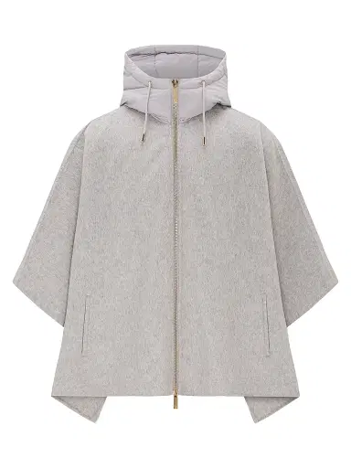 Gorski Women's Select Cashmere and Wool Blend Cape with Down Filled Hood | Thumbnail 1 Gorski Women's Select Cashmere and Wool Blend Cape with Down Filled Hood | Thumbnail 1