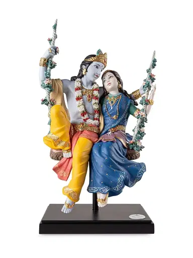 Lladro Radha Krishna on a Swing Figurine | Thumbnail 1 Lladro Radha Krishna on a Swing Figurine | Thumbnail 1