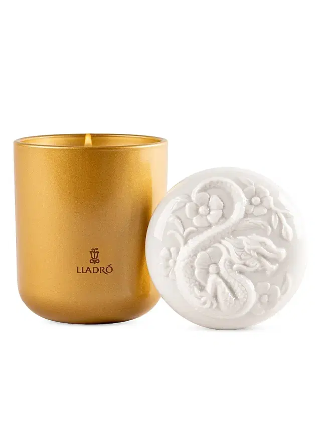 Lladro Dragon Candle Redwood Fire