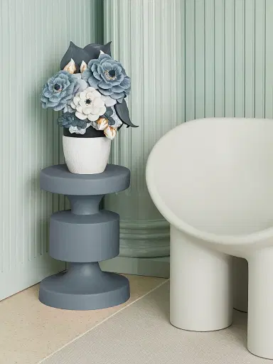 Lladro Vase With Flowers Porcelain Figurine - Blue | Thumbnail 7