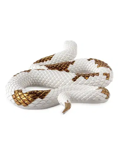 Lladro Snake Porcelain Figurine - White | Thumbnail 4