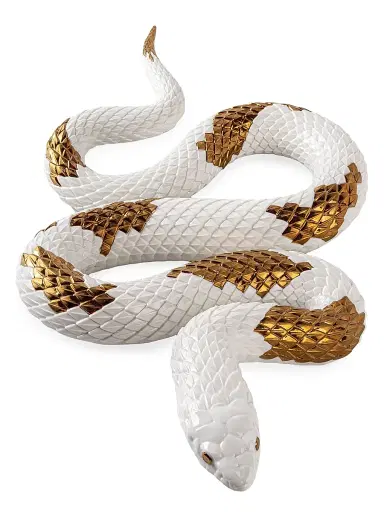 Lladro Snake Porcelain Figurine - White | Thumbnail 5