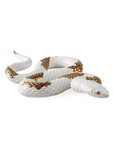 Lladro Snake Porcelain Figurine - White | Thumbnail 1