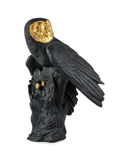 Lladro Owl Porcelain Figurine - Black | Thumbnail 2 Lladro Owl Porcelain Figurine - Black | Thumbnail 2