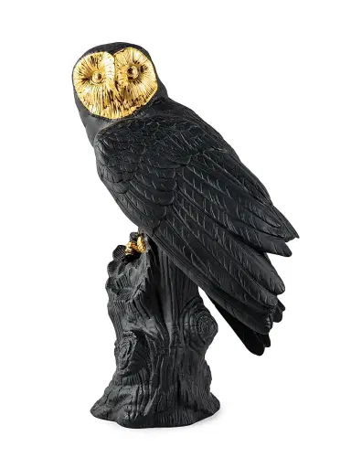 Lladro Owl Porcelain Figurine - Black | Thumbnail 1 Lladro Owl Porcelain Figurine - Black | Thumbnail 1