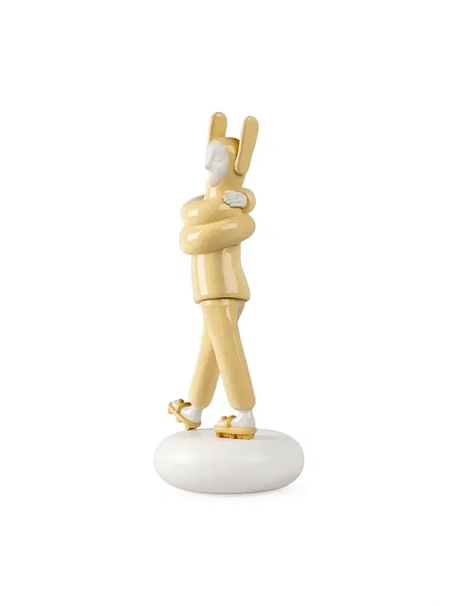 Lladro Embraced Porcelain Sculpture - Yellow