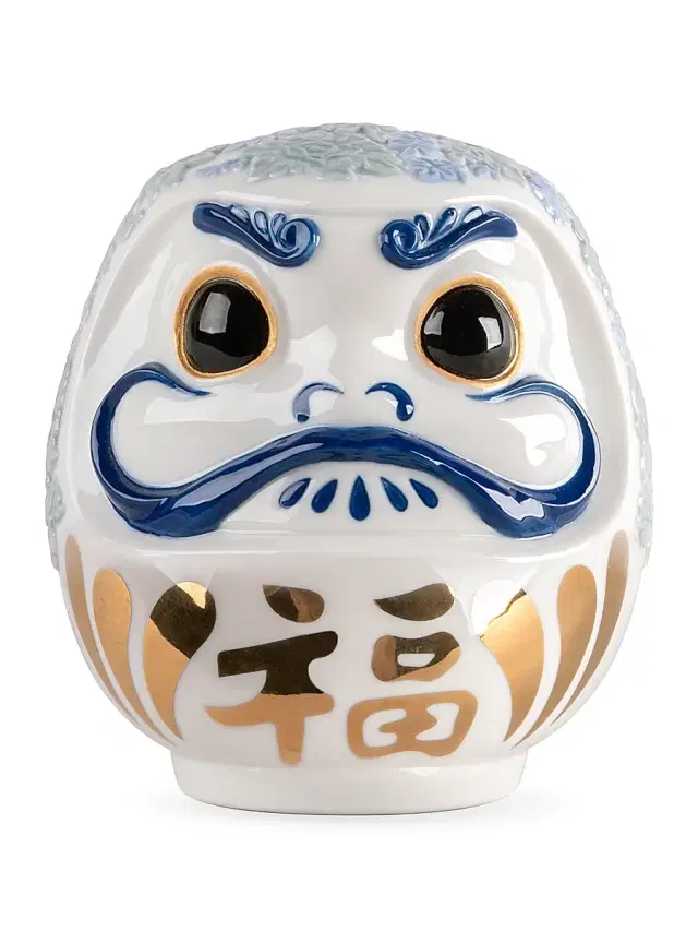 Lladro Daruma Porcelain Sculpture - Blue