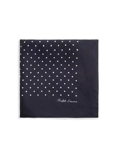Ralph Lauren Purple Label Men's Polka Dot Silk Pocket Square | Thumbnail 1