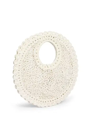 Jacquemus Women's Le Petit Raffia & Leather Bag - White | Thumbnail 5