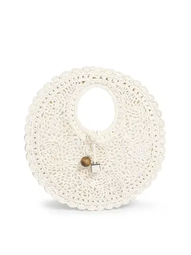 Jacquemus Women's Le Petit Raffia & Leather Bag - White | Thumbnail 1