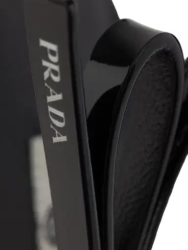 Prada Women's Patent Leather Slingback Pumps - Black | Thumbnail 5