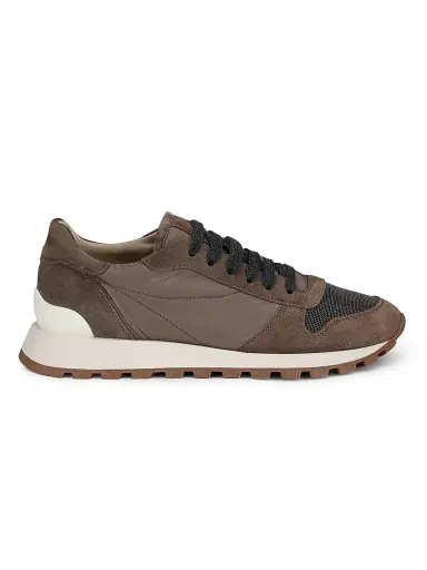 Brunello Cucinelli Women's Low-Top Suede Sneakers | Thumbnail 1