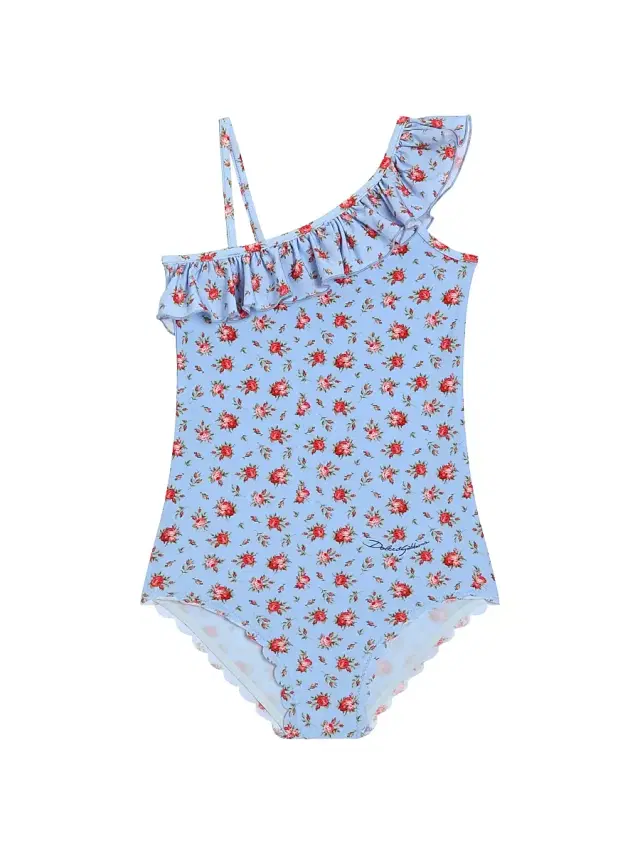 Little Girl's & Girl's Asymmetric One-Piece Swimsuit - Roselline